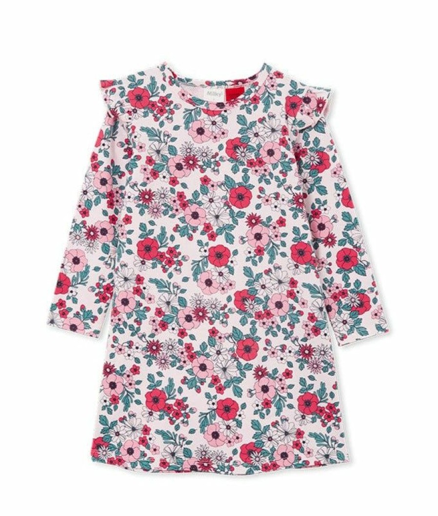 Girls Milky Sleepwear | Milky Poppy Nightie-Blossom Pink : Babybutiks